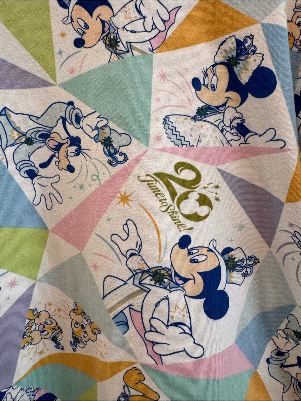 Limited Release Disney Tokyo Resort Mickey & Minnie & Friends Pastel Geometric T - Picture 3 of 6